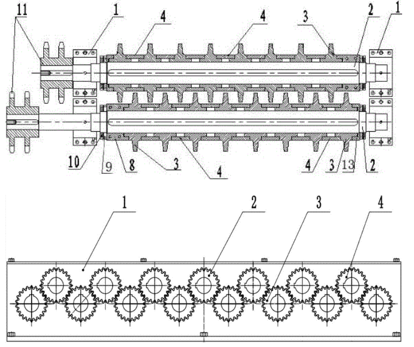 煤块滚轴筛分机