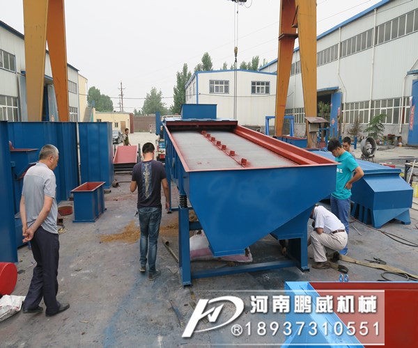 细粉直线振动筛三层出四种料怎么出的?